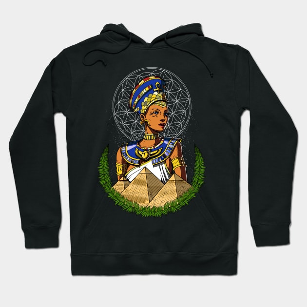 Egyptian Queen Nefertiti Hoodie by underheaven